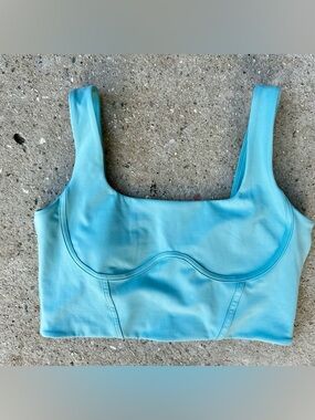 Darc Sport Athletics Underwire Sports Bra Tank Aqua Blue Sz L Athletic Gym Sport